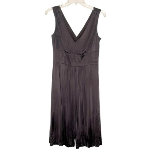 Laundry by Shelli Segal brown silky goddess pleated wedding guest dress size 6 - Picture 1 of 10